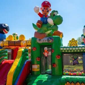 Combo inflável 3 em 1 Super Mario para festas